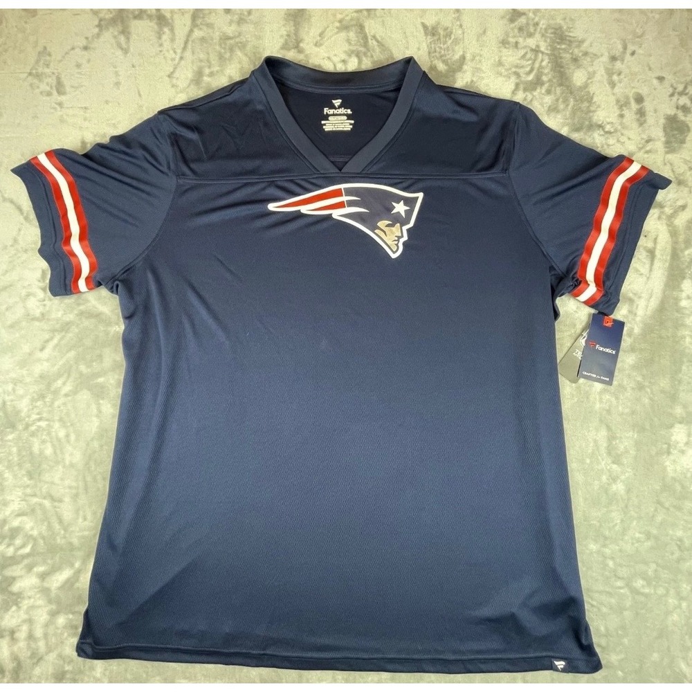 Fanatics New England Patriots Jersey Shirt Mens 4XL Navy New NFL Team Apparel